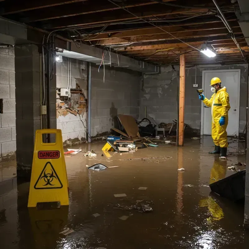 Flooded Basement Electrical Hazard in Stamford, CT Property