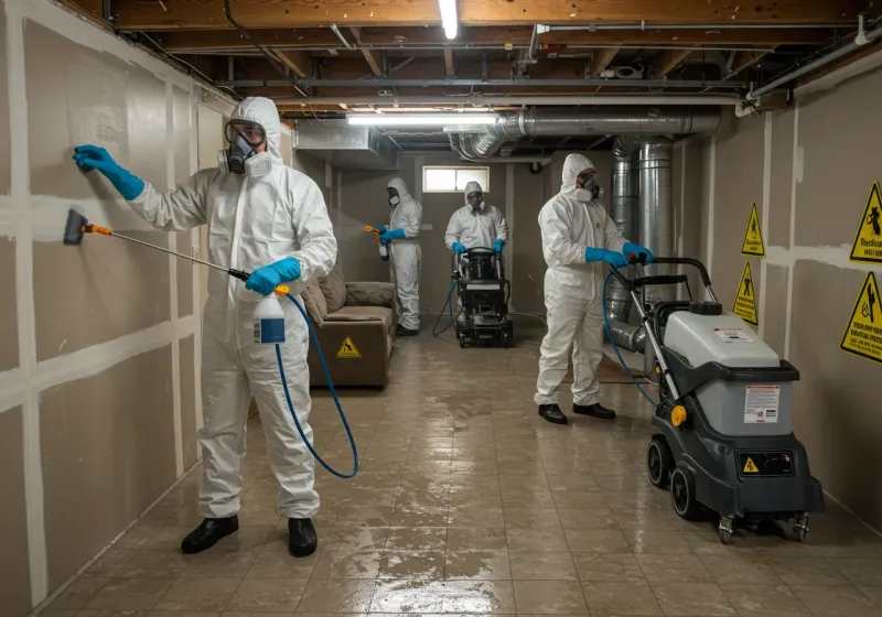 Basement Moisture Removal and Structural Drying process in Stamford, CT